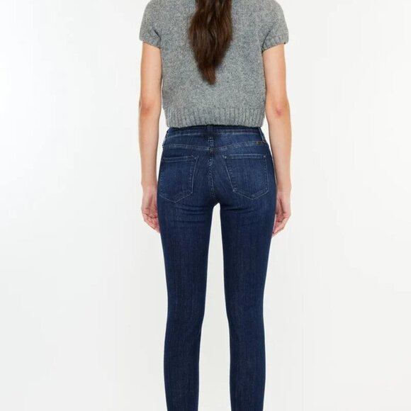 Kancan High-Rise Slim Fit Raw Hem Ankle Jeans - Picture 8 of 8